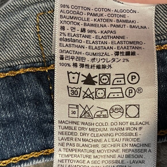 Levis 513 Men Slim Straight Mid Rise Stretch Medium Wash Denim Jean 34x31.5* - Picture 8 of 9